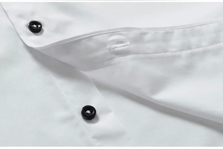 CARFANTE Мужская рубашка, тонкая Однотонная рубашка с длинным рукавом, белая camisas GPB1001 XXS XS s m l xl XXL 3XL
