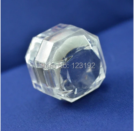 60 шт. Акриловые Crystal Clear кольцо Box прозрачный белый коробка Стад Серьги украшений подарок Коробки Ювелирная упаковка