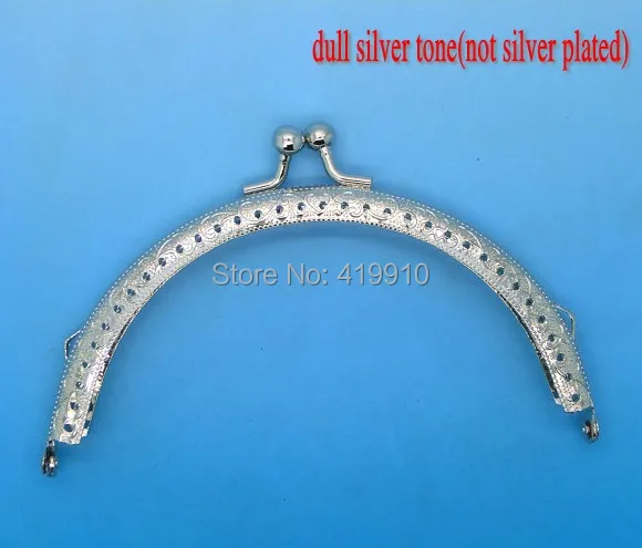Shipping-2PC, металлическая рамка, застежка для кошелька, сумка с замком, ручка DIY, ручная работа, Серебряное сердце, 13,5x8 см, J2562