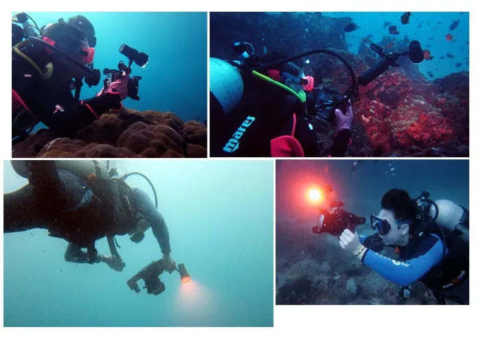 Дайвинг фонарик 32650 факел Подводное освещение для фотосъемок видео лампа 10 светодиодный Подводное фото освещение заполняющий свет