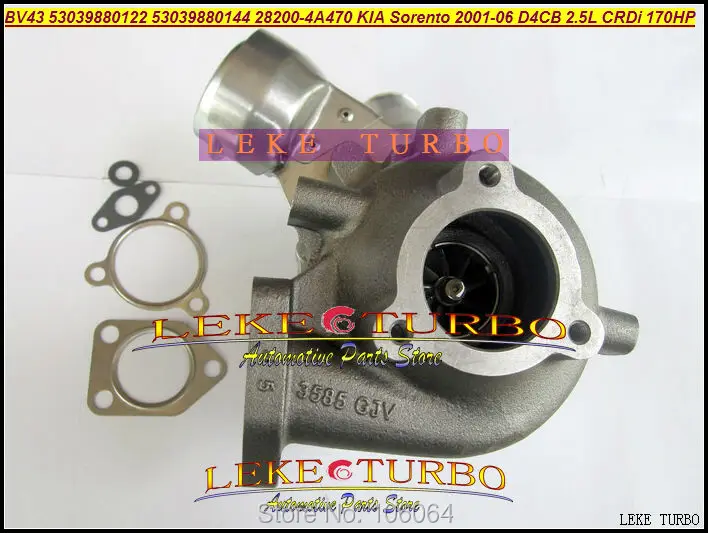 BV43 53039880122 53039700122 53039880144 53039700144 28200-4A470 282004A470 Turbo для KIA Sorento 2001-06 D4CB 2.5L CRDi 170HP