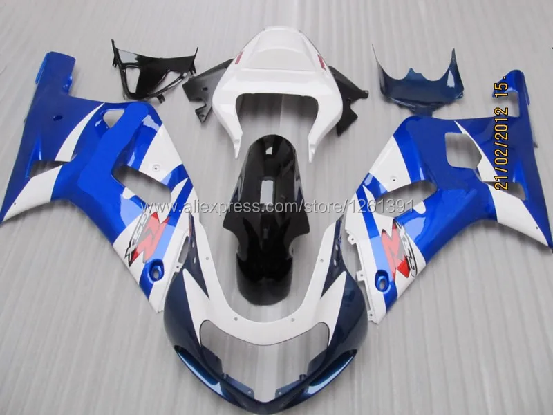 Инъекции обтекатель для SUZUKI 2001 2003 GSXR600 GSXR750 K1 01 02 03 GSXR 600 750 бело-синяя GSXR600 750 01 02 03 обтекатели комплект
