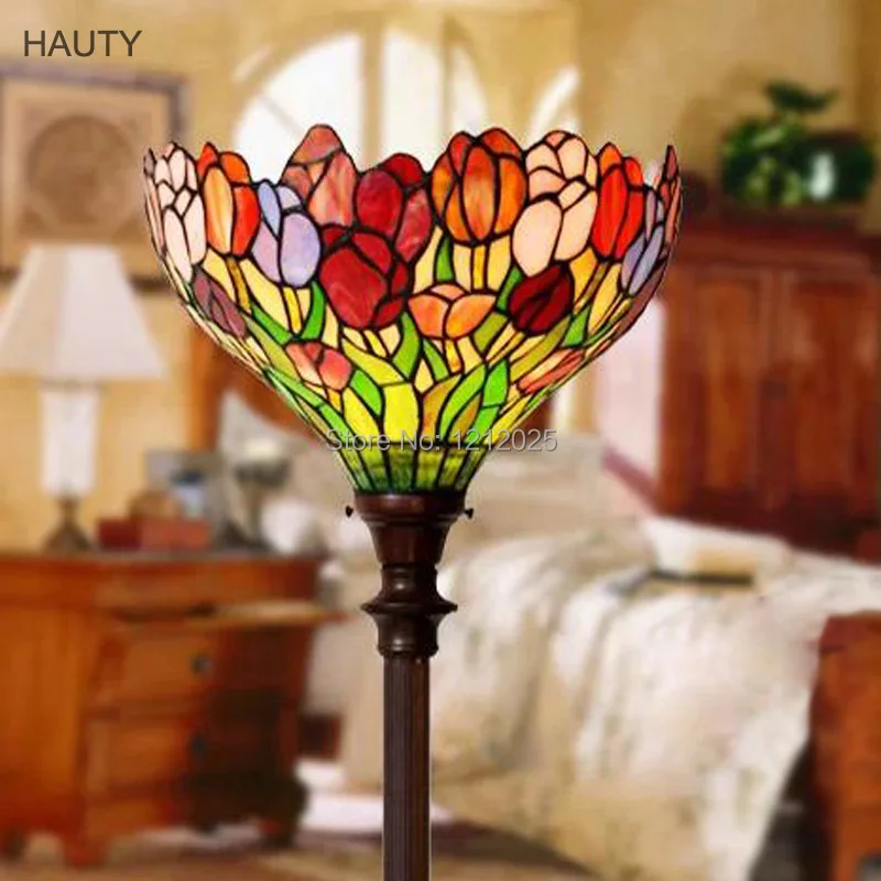 Gorgeous Tiffany Style Tulip Torchiere Floor Lamps For Living Room Tf204