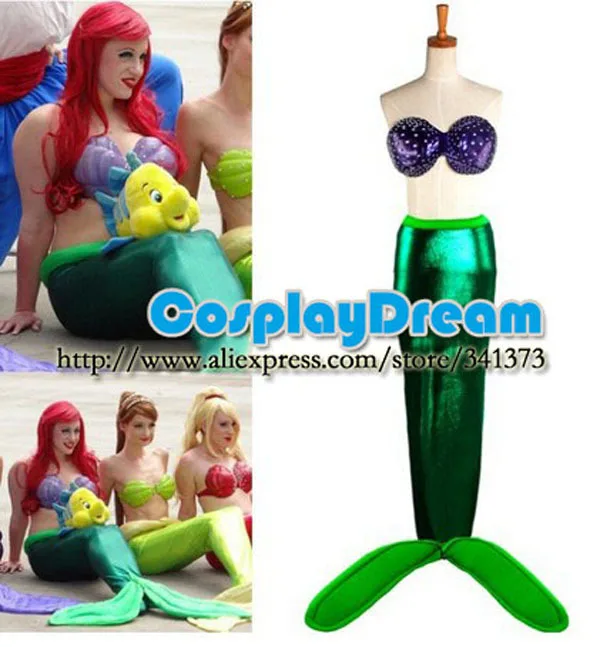 Caliente venta! la sirenita Ariel Outfit Dress Cosplay por encargo del  carnaval de Halloween Cosplay del Anime