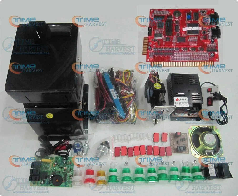 Solt игровые наборы с XXL 15 в 1 PCB, hopper, power coin mech, кнопками, проводкой и т. д. для игрового автомата казино, как на фото