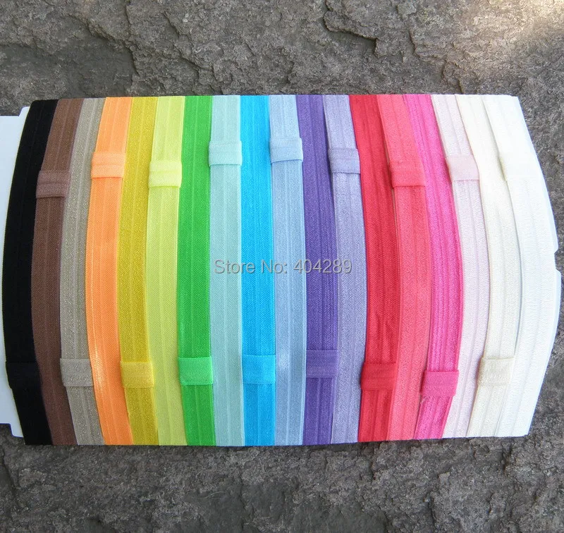 100 шт. 1.5 см Гибкая Shimmery Эластичный Головной Ремень, Детские Дети Hairbands Аксессуары Для Волос, 18 цветов