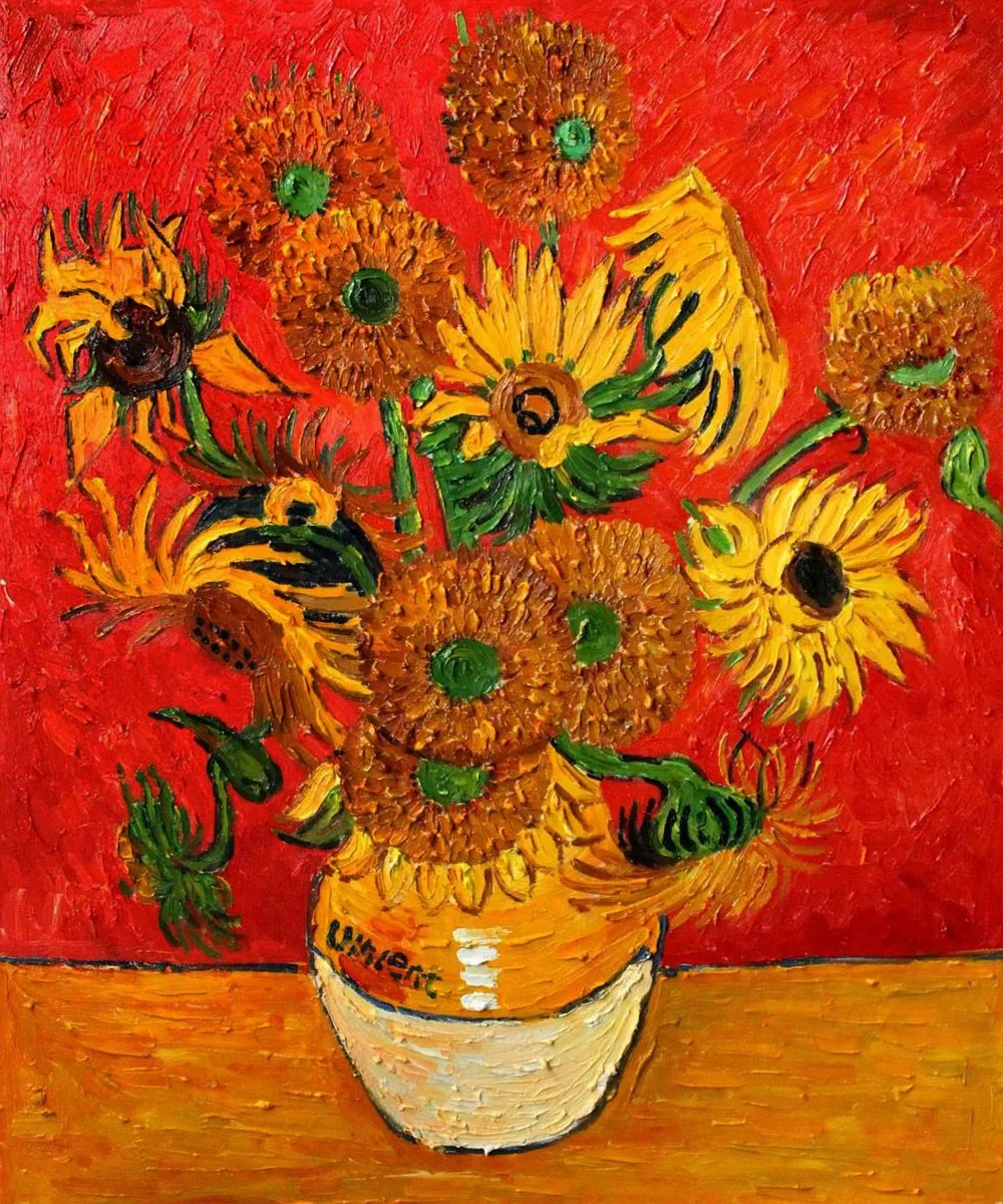Handpainted Sunflowers Oil Painting By Van Gogh Flower Painting