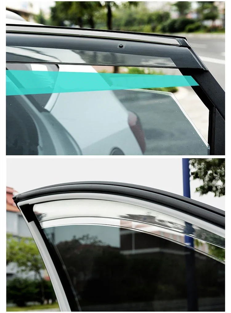 JINKE 4 шт. Копченый Очистить окно Vent Shade Visor дефлекторы для Ford Focus