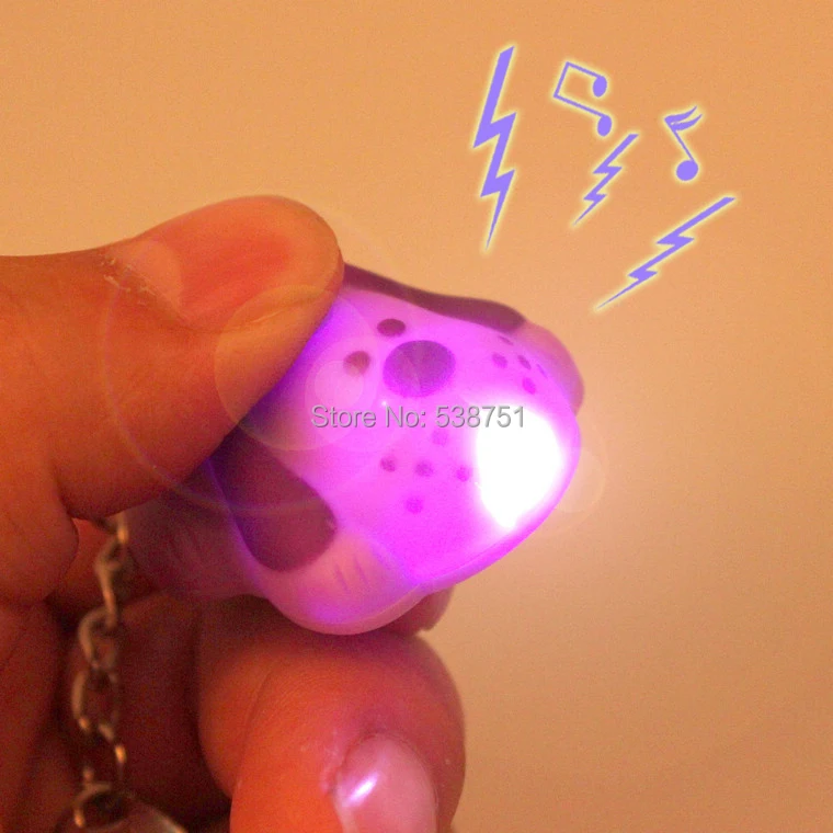 FedEx 100 шт./лот LED животных ленивый собака брелок Звук Свет Key Holder