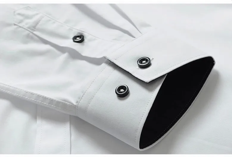 CARFANTE Мужская рубашка, тонкая Однотонная рубашка с длинным рукавом, белая camisas GPB1001 XXS XS s m l xl XXL 3XL