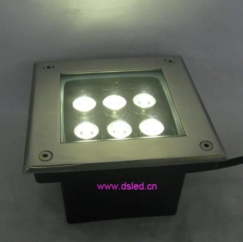 Квадратный размер, высокая мощность, ce, хорошее качество 6 Вт LED Похоронен Spotlight, led inground, DS-11D-L150-6W, 6x1 Вт, 110-250VAC
