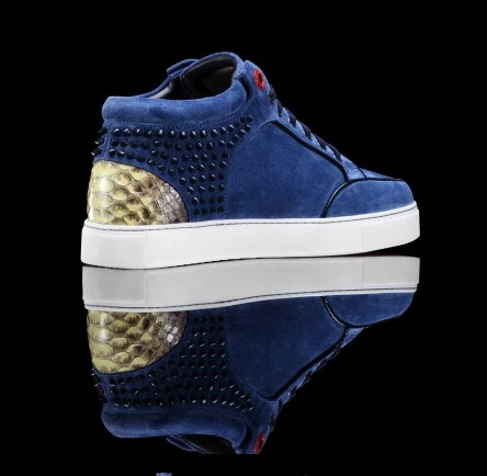 good quality royaums men shoes royaums men kilian floweblue sneakers Python  with rivet original box free shipping - купить по выгодной цене | AliExpress