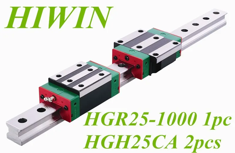 Линейная направляющая HIWIN HGR25 L1000mm и 2 шт. HGH25CA ЧПУ рельсовый Блок Линейный подшипник в корпусе с ЧПУ части