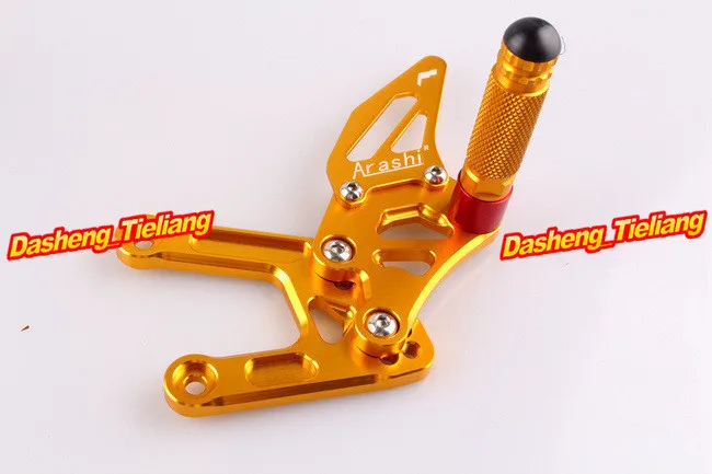 ЧПУ Rearset сзади установить подножки для Yamaha YZF R6 2006 2007 2008 2008 2009 2010 2011 2012 2013 золото