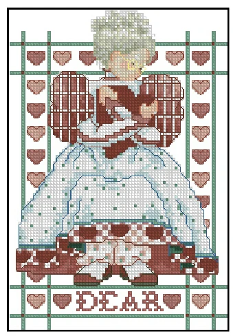 CS-256 cross stitch kit Dear Mother Mum, gift to mother.jpg