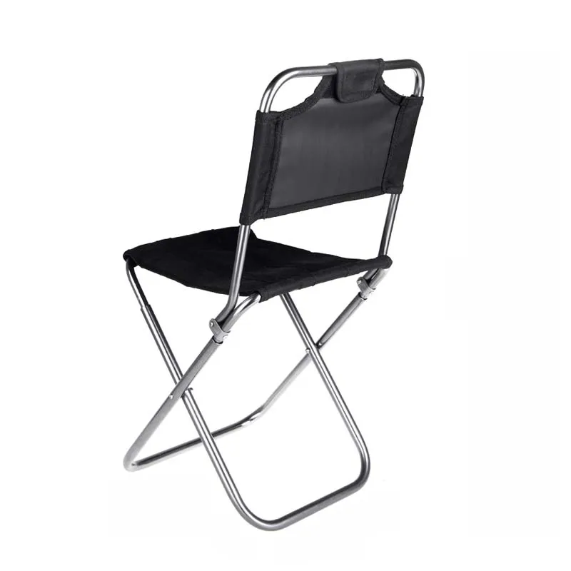 Черный портативный складной алюминиевый стул из ткани Оксфорд открытый рыбалка кемпинг стулья со спинкой сумка для переноски