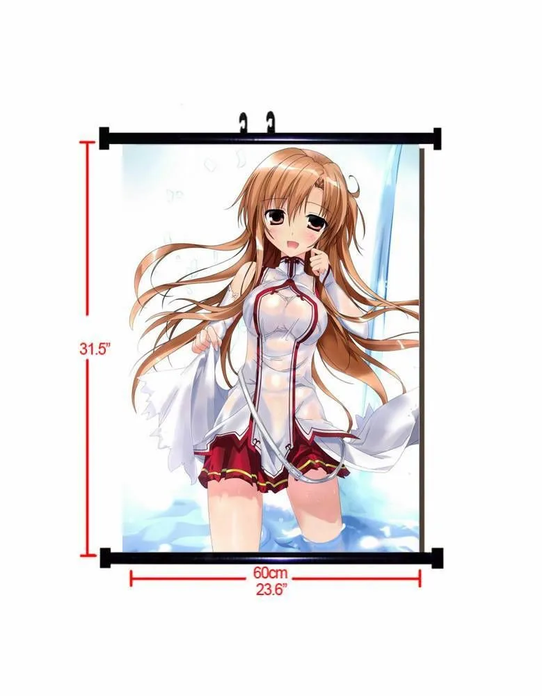 Home Decor аниме-mail стены прокрутки меч Книги по искусству онлайн "SAO" 271222 Асуна