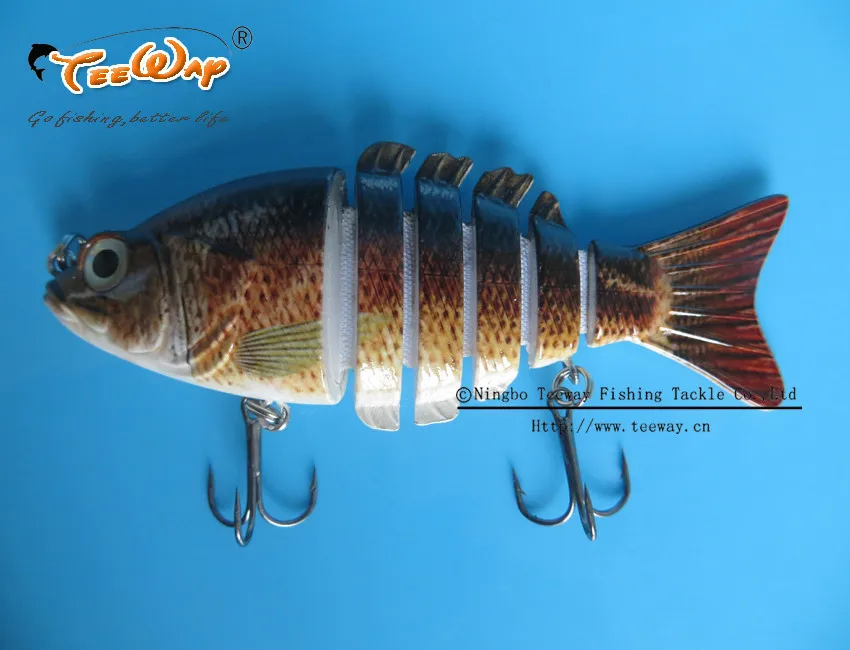 Рыбалка приманки 6 Сегмент Swimbait Жесткий приманки медленно 18 г 10 см рыболовные снасти FL6-2SQ нахлыстом