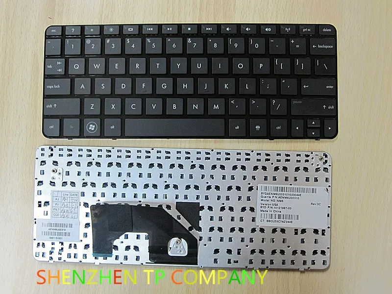 Ноутбук HP Pavilion MINI210 210-1000 1050 1015 1027 1003 1031 1048TU Услуги US черная клавиатура для ноутбука с рамкой