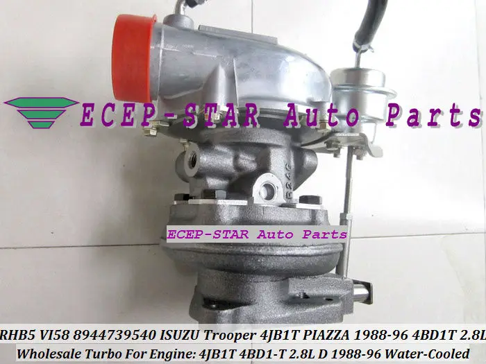 RHB5 VI58 8944739540 Water-Cooled TURBO Turbocharger Fit For ISUZU Trooper 4JB1T PIAZZA 1988-1996 4BD1-T 2.8L D With Gaskets (5)
