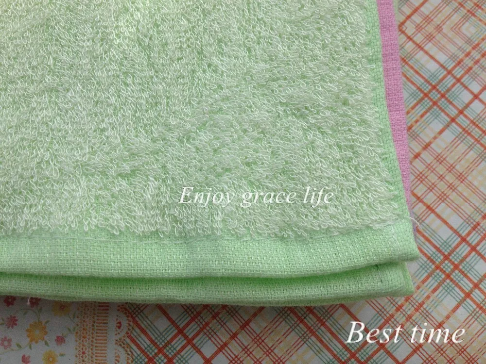Высокое качество домашний сад полотенца из бамбукового волокна 3 цвета зеленый желтый порошок детские полотенца для взрослых 8