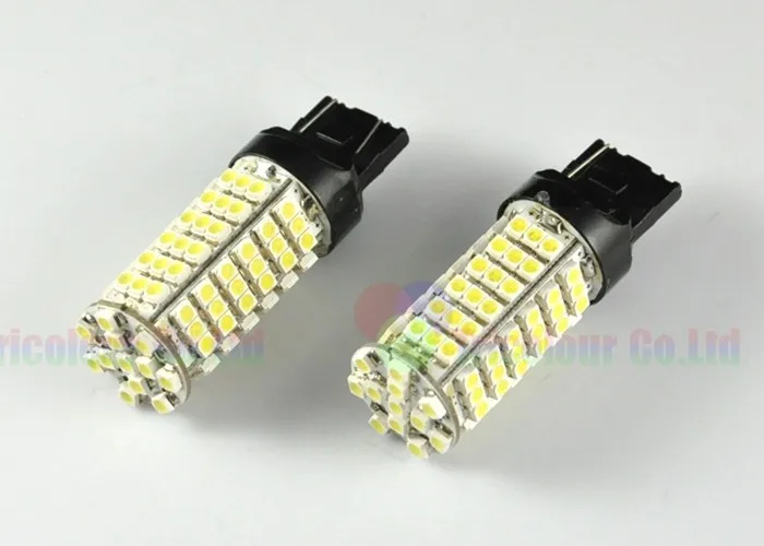 Autoec T20 7440 7443 WY21W W21/5 Вт 1210 3528 102 SMD LED W5W автомобиля сигнал поворота свет лампы авто белый DC12V 100X# LD02