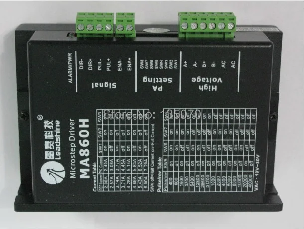 Шаговый электродвигатель Leadshine ПРИВОД MA860H 2 Фаза аналоговый шаговый двигатель привода; макс 80 при переменном токе или 110 В постоянного тока/7.2A