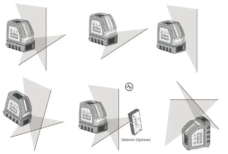 Лазерный уровень LETER-L2 самонивелирующийся крест-линия лазерные проекторы Лазерная линия с магнитным поворотным кронштейном