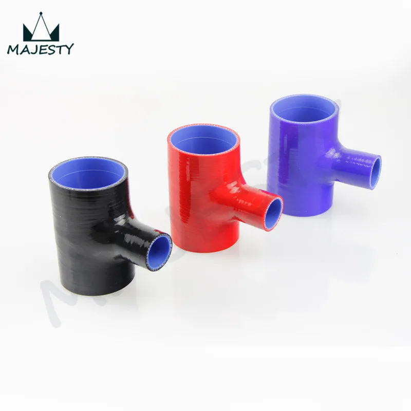 3/" T Piece Silicone Hose 76mm T Shape Tube Pipe for 35mm ID BOV RED CLAMPS