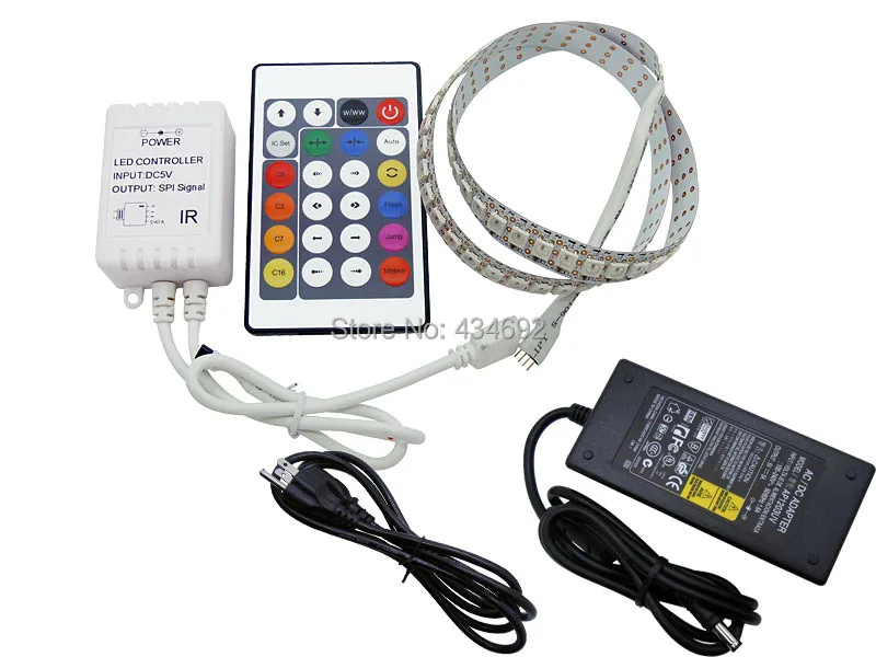 50 см, 72 шт. 5050 RGB SMD 2811IC Светодиодные ленты Метеор узор гибкий свет+ ИК-пульт дистанционного управления+ 5 V 5A Питание