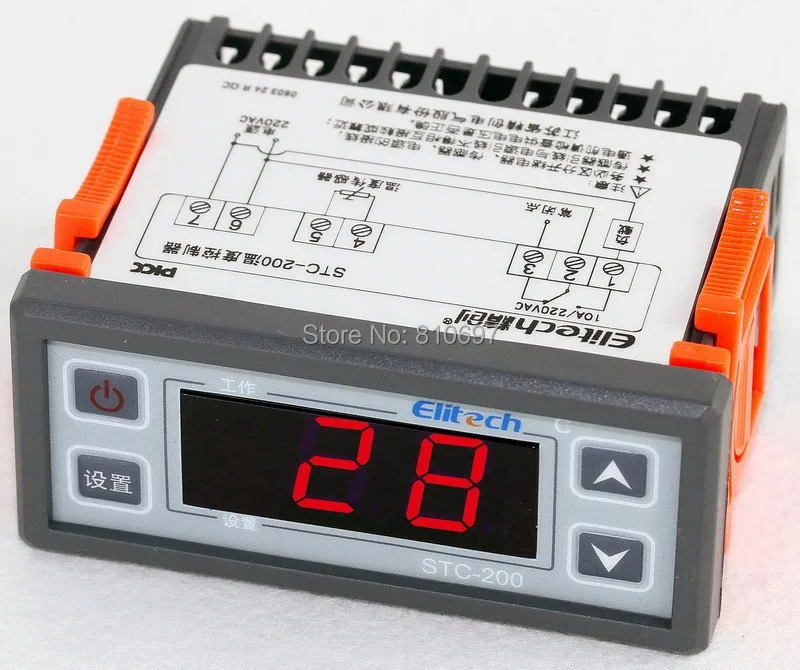 Temperature Controller,STC-200 Digital Microcomputer Thermostat Temperature Controller with Refrigeration Heating