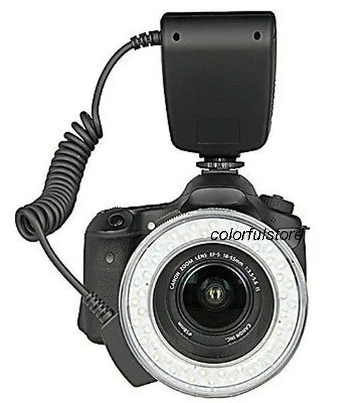 RF-550 RF550 Макро 48 светодиодный Кольцевая вспышка для Canon 50D 40D 30D 20D 500D 450D 400D 300D 350D 5D2 49-77 мм переходное кольцо