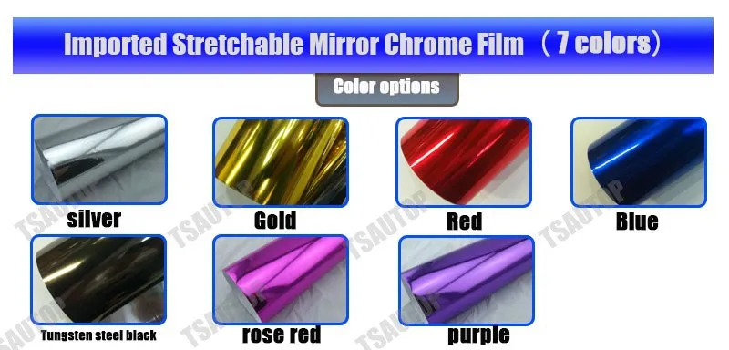 Сертификат ROHS 1,52X20 м Синяя Глянцевая высокоэластичная Хромовая пленка, клейкая ПВХ бумага с импортным материалом, клейкая автомобильная пленка, винил