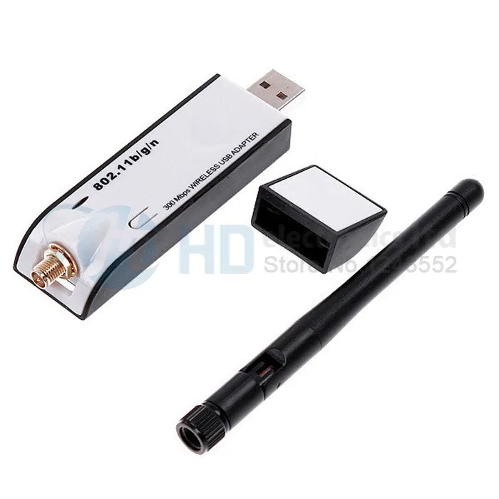 1 шт. мини USB 802.11b/g/n 300 м беспроводной LAN Wifi адаптер со Съемной Антенной Сетевая карта