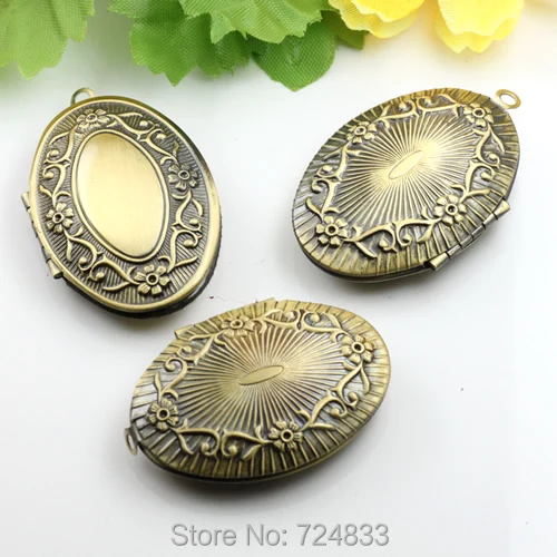 Винтажная Античная бронзовая Щетка Openable Oval Wish Box Молитва фото медальон рамка Подвеска европейские Подвески оптом
