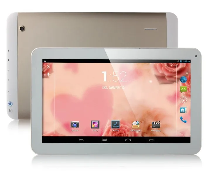 3g сотовый телефон Tablet PC MTK8382 gps, Bluetooth, FM радио, 4 ядра 10,1 дюймов ips Android 4,2 Dual SIM 8 ГБ карта Золотой