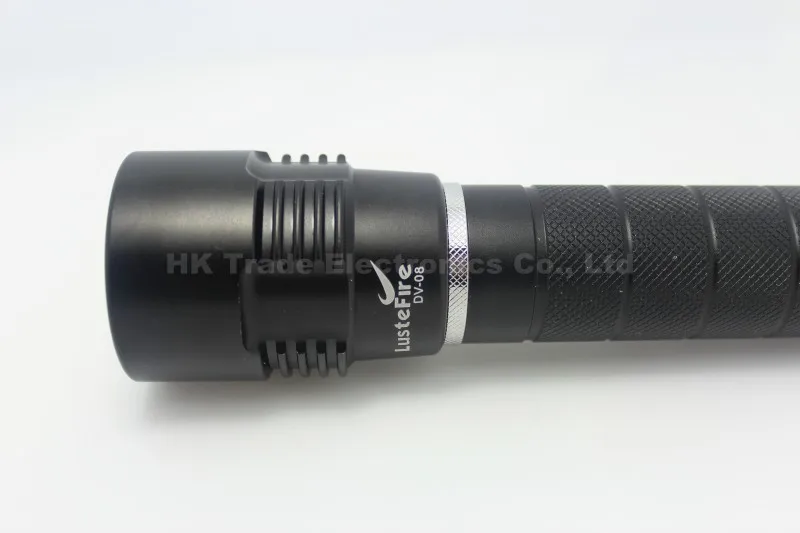LusteFire DV-08 Профессиональный Дайвинг Источник света: 3 светодиода Cree U2 светодиодный 4000 люмен 200 м Дайвинг вспышки светильник фонарь светильник