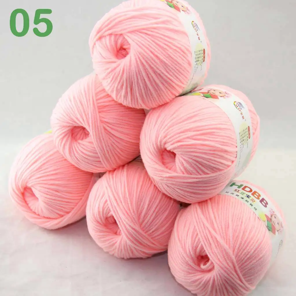 Распродажа 6ballsx50g мягкие хлопковые Детские Пряжа новые окрашенные вручную шерстяные носки декоративная ленточка пряжа для вязания оранжевый 2075-14-6