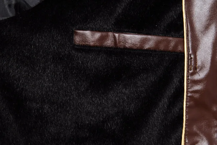 Шанхай история 2019 новая распродажа с длинным рукавом PU Китайская традиционная одежда двойной слой внутри, коричневый китайская куртка M0041