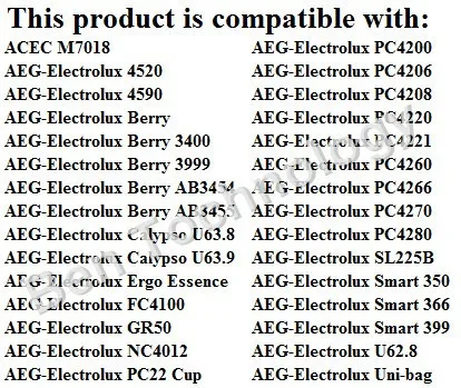 10 шт./партия пылесос сумка Бумага мешки-пылесборники для Electrolux PC4200, 4520, Калипсо U63.8 пылесос Запчасти