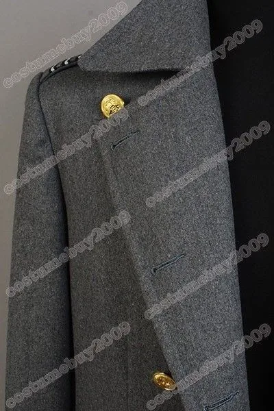 Torchwood Doctor Captain Jack Harkness Jacket Wool Coat Costume Grey Ver12