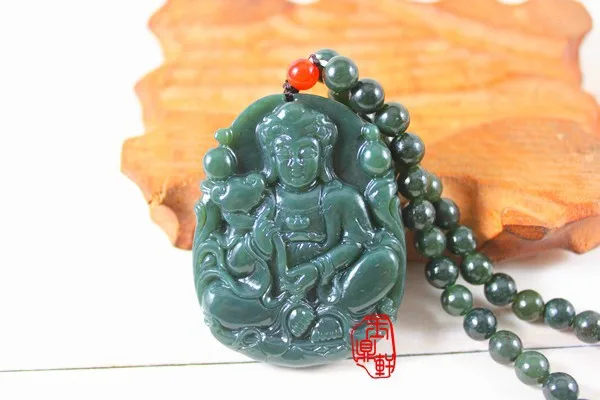 Xinjiang hetian jade pendant guan Yin Кулон пакет почта отправлено ожерелье мужской домашний экран