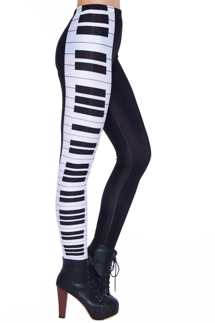 MINSUNDA Горячая сексуальная модная женская одежда пианино клавиатуры 3d принт galaxy фитнес колготки для девочек карандаш брюки супер