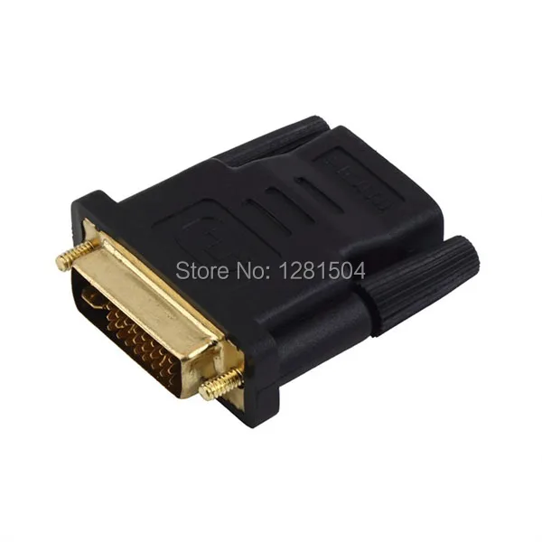 Оптовая продажа DVI к HDMI (DVI 24 + 1 штекер к HDMI 19Pin) Женский M-F адаптер конвертер для HDTV 300 шт./партия