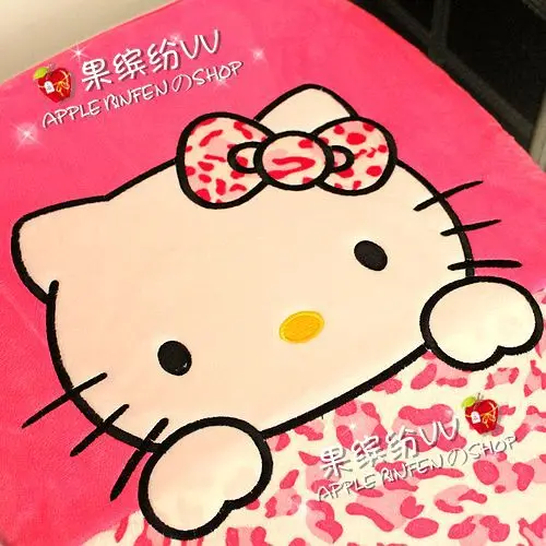 Hello kitty мультфильм розовый KT дизайн печати леопарда мягкие плюшевые туалет двух частей установить унитаз туалет подушку крышка