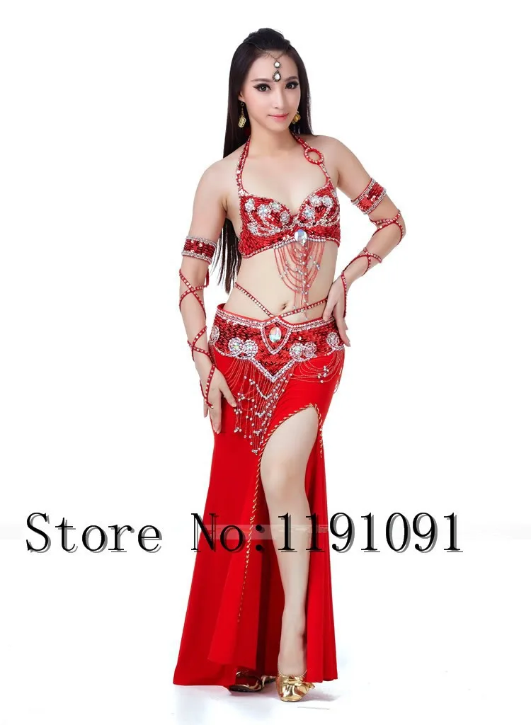 Одежда для индийского беллиданса, 3 компл. Размера S / M / L, 10 цветов 700#