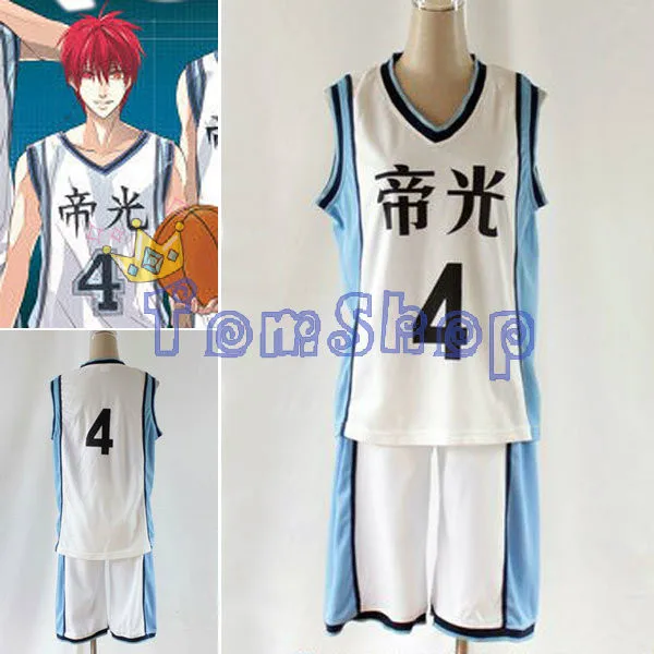 KUROKO'S BASKETBALL Kuroko no Basuke Teiko School PG#4 Akashi Seijuro Баскетбол Джерси аниме шоу Хэллоуин Косплей Костюм
