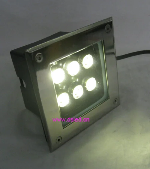 Квадратный размер, высокая мощность, ce, хорошее качество 6 Вт LED Похоронен Spotlight, led inground, DS-11D-L150-6W, 6x1 Вт, 110-250VAC