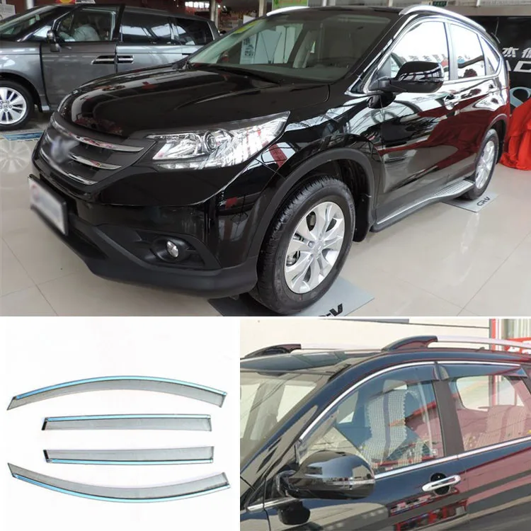 JINKE 4 шт. Копченый Очистить окно Vent Тенты козырек Обтекатели Honda CRV