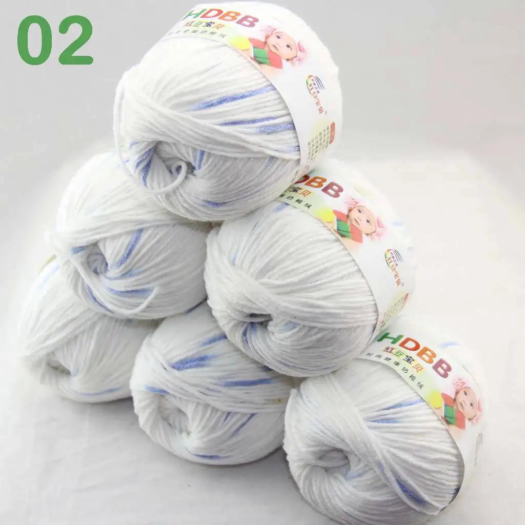 Распродажа 6ballsx50g мягкие хлопковые Детские Пряжа новые окрашенные вручную шерстяные носки декоративная ленточка пряжа для вязания оранжевый 2075-14-6